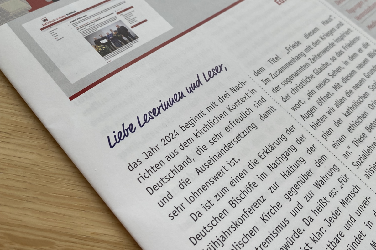 Foto der 1. Seite des KSI-Inform 2024