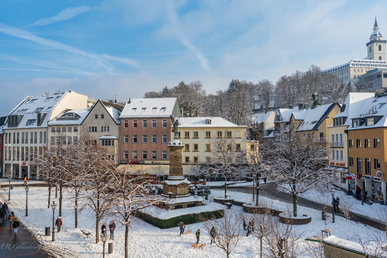 Siegburger Marktplatz im Winter