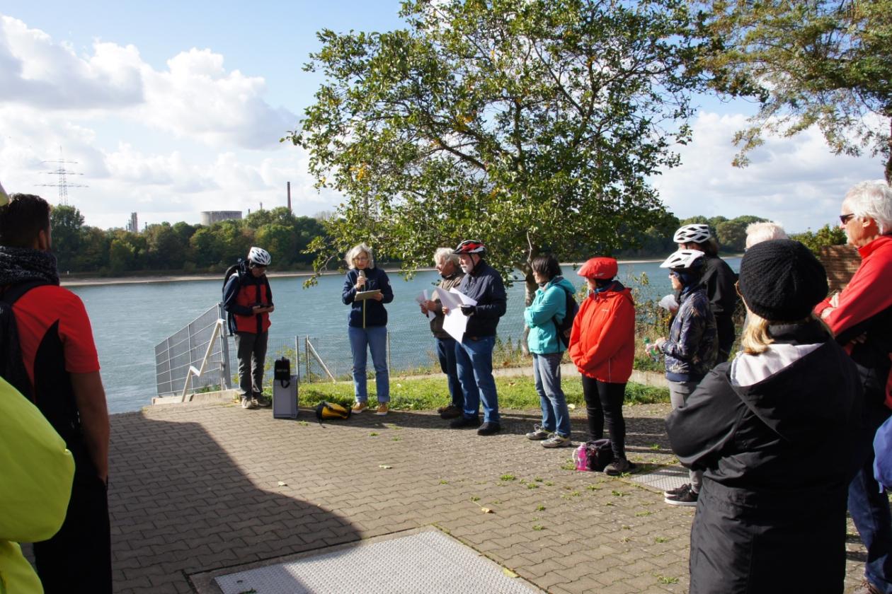 Fotos der Fahrradexkursion 'Rheinspange' am 14.10.2023